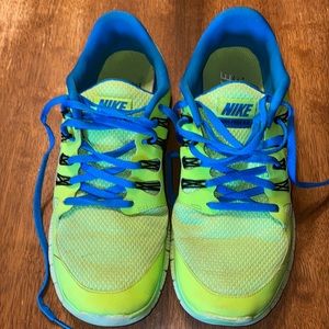 Nike Neon Free Run 5.0 Sneakers